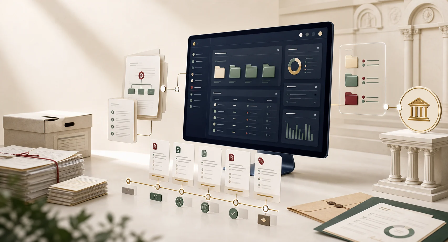 Plataforma SORTIX organizando documentos y expedientes